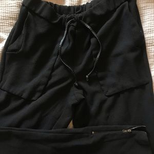 Black Baggy Casual Pants